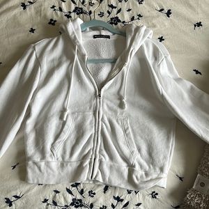 Brandy Melville zip up cropped sweatshirt